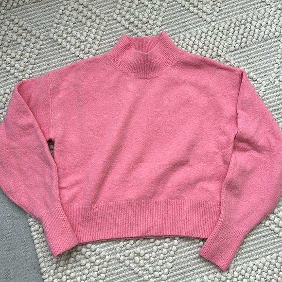 & other stories pink mock neck sweater - Picture 1 of 3